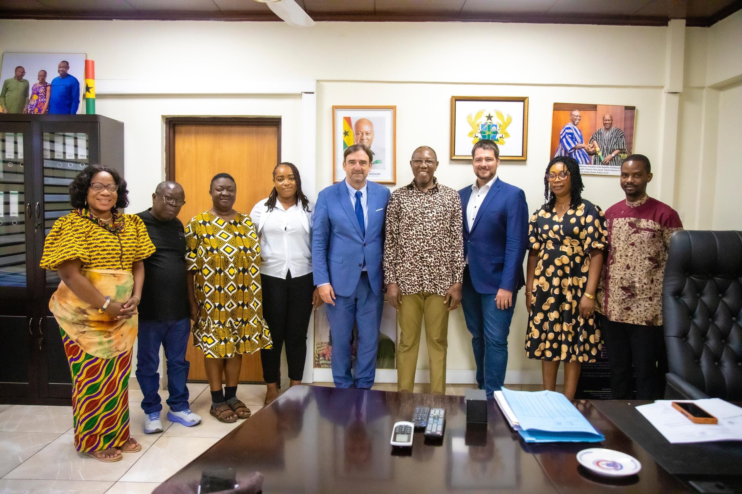 Dr. Apaak welcomes Code Raccoon’s CEO and German Ambassador to Ghana